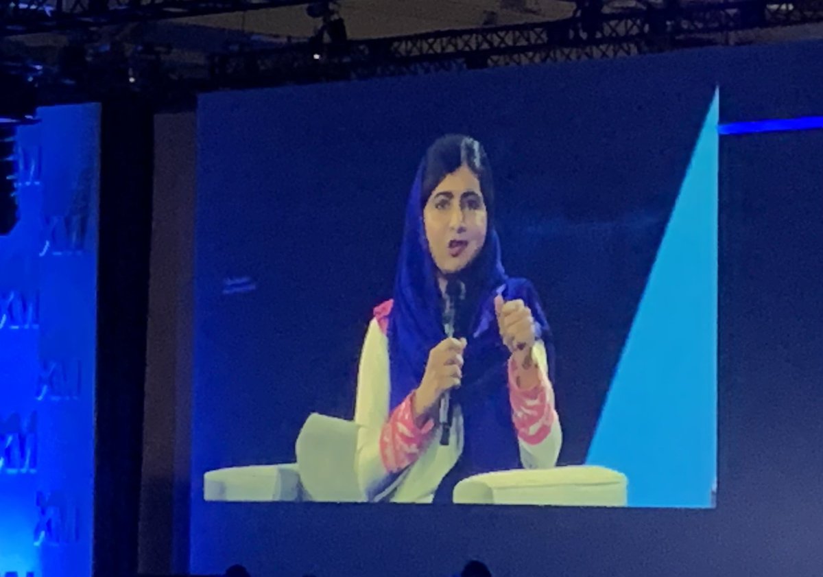 “Education is the foundation for equality” <a href="/Malala/">Malala Yousafzai</a> speaking <a href="/Qualtrics/">Qualtrics</a> #X4Summit #IWD2023