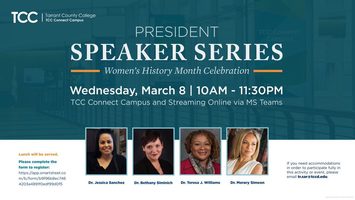 mamaestes's tweet photo. Amazing conversations taking place during our President’s Speaker Series as part of our Women’s History Month Celebration. @TCCollege @PresidntMorales #TCCConnect https://t.co/chIQGeSTDN