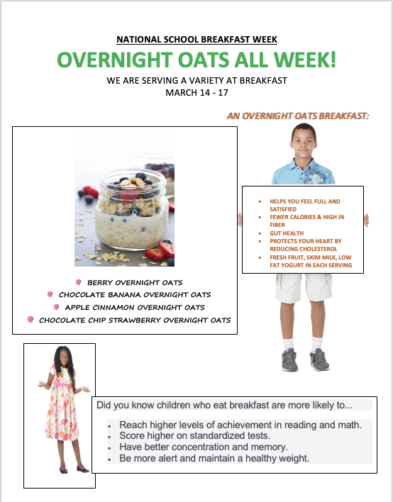 hsefoodservices's tweet image. #NSBW #NationalSchoolBreakfastWeek will be celebrated March 14 - 17 at all our schools.  Students coming in for breakfast will be offered #OvernightOats as well as other cold options.  This #trendy breakfast is delicious, healthy and makes you ready for success!
@HSESchools