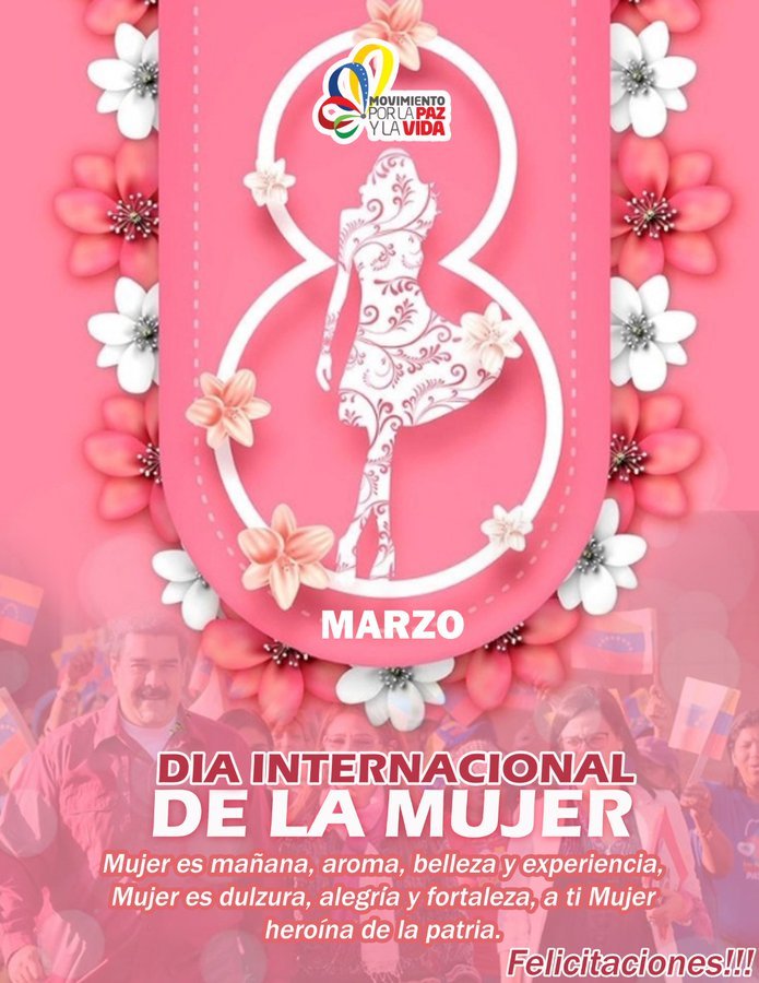 MovPVMiranda's tweet photo. La mujer es ejemplo de amor, comprensión y lucha  🌹

Desde el Movimiento por la Paz y la Vida resaltamos el valor de la mujer como pilar fundamental de la familia y la sociedad. Sigamos juntas en la construcción del socialismo Bolivariano y Feminista. 

#ChávezFeminista https://t.co/ZZllxsriAx