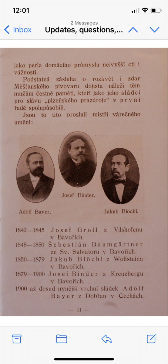 LostLagers's tweet photo. Remember the name Binder? Thanks to @evanrail we know there was a different pane Binder @Pilsner_Urquell who served as the fourth master brewer, from 1879-1900. #beerhistory #bohemia #bavaria #decoction #floormalt #saaz #zatec https://t.co/DTmHhUFyZv