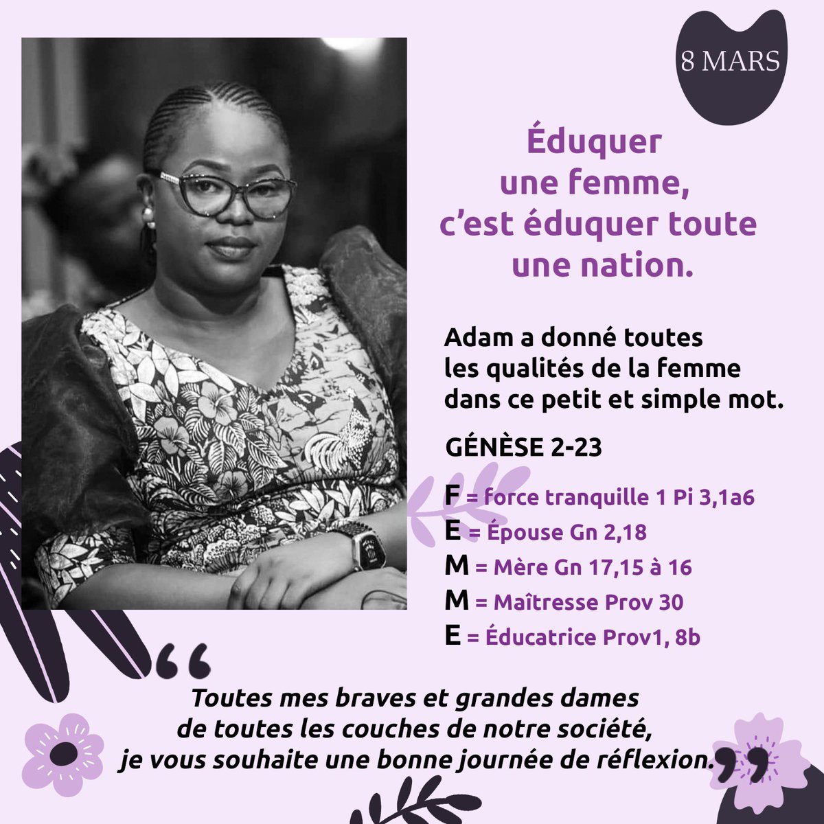 Il y’a aucune limite, pour une femme qui sait qu’il est Homme avant tout
#journéeinternationaledesdroitsdesfemmes 
#autonomisationdesfemmes #stem
 #8MarchWomensDay #femmesentrepreneures