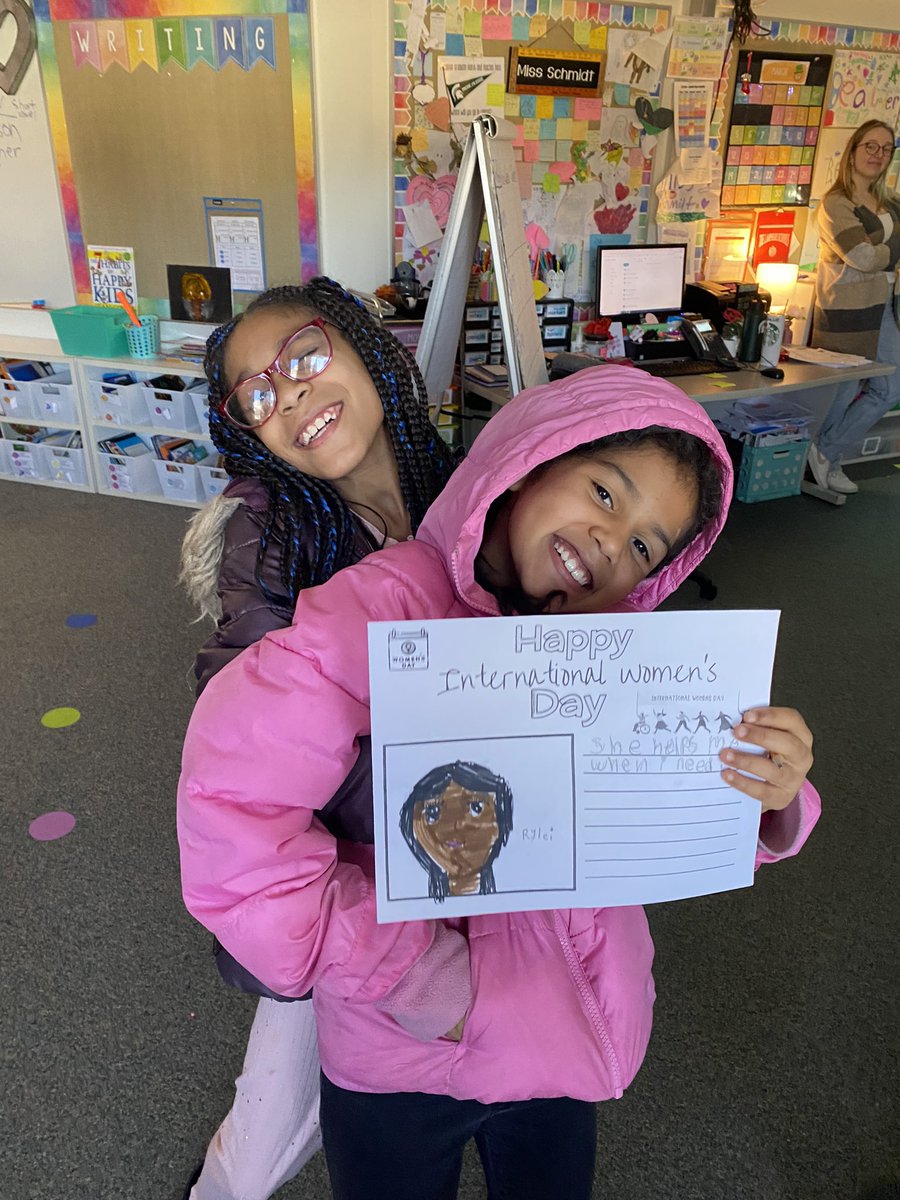We celebrated International Women’s Day by writing notes to the important women in our lives!💗 <a href="/hillerwildcats/">Hiller Elementary | The Lamphere Schools</a> #wearelamphere