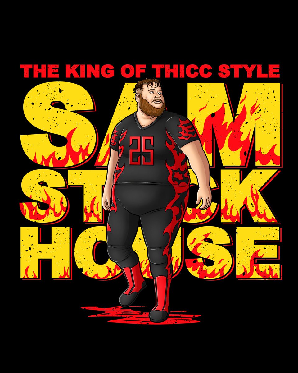 Cartoon_U's tweet image. Shirt design I made for (one of my favorite people in wrestling) pro wrestler @Sam_Stackhouse I really like this one.

#samstackhouse #stackhouse #prowrestling #wrestling #wrestlingart #digitalart #art #drawing #supportyourlocalartist #houstonartist #CartoonU