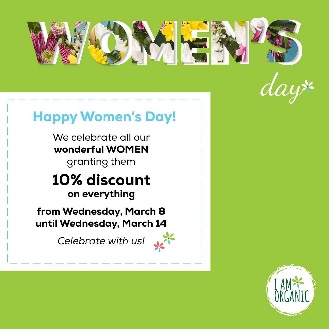 A lil treat for all our #women shoppers. 
We see you. 
We appreciate you. 

Happy #InternationalWomensDay 

#IAmOrganic
#healthyeating
#healthyliving