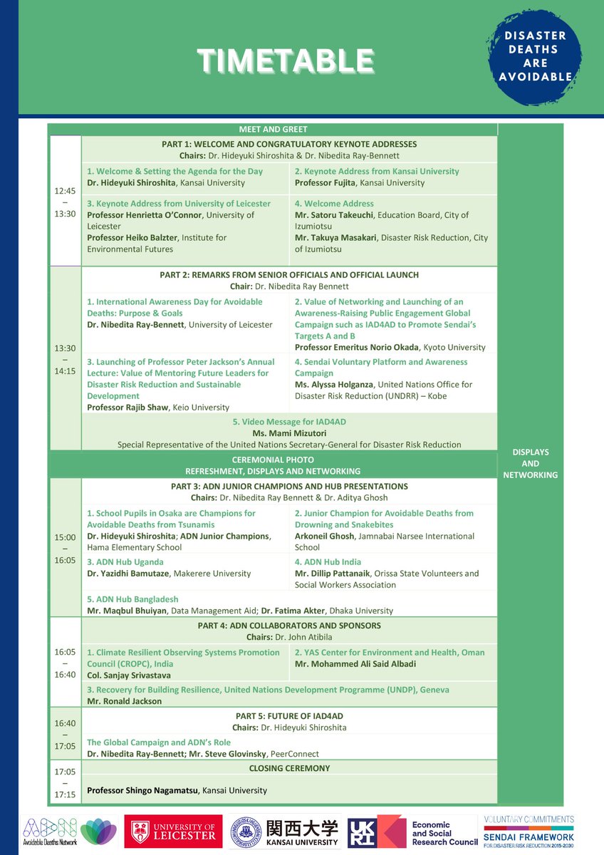 AvoidableN's tweet photo. Join us to celebrate the Launch of a Global Campaign: International Awareness Day for Avoidable Deaths this Monday 13.03.23.
The event will take place at in Japan from 12:45 - 17:15 (GMT+9) and will be streamed live on YouTube: https://t.co/wiPvrbMtNT
#avoidabledeathsday https://t.co/XnmSNZLxSW