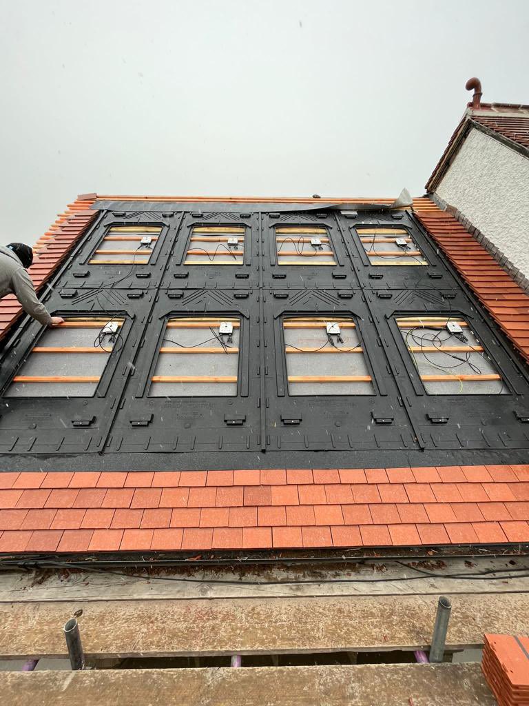 mandsroofers's tweet photo. Integrated Solar panels installed today in Otley.
#solarenergy #solarpanels #mandsroofing #leeds #roofing https://t.co/gw9d86EZjK