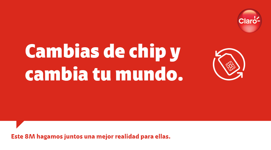 ClaroPeru's tweet photo. El cambio empieza por ti. ¿Lo hacemos realidad? #8M #HazloRealidad (4/7) https://t.co/dIdidVMEz6