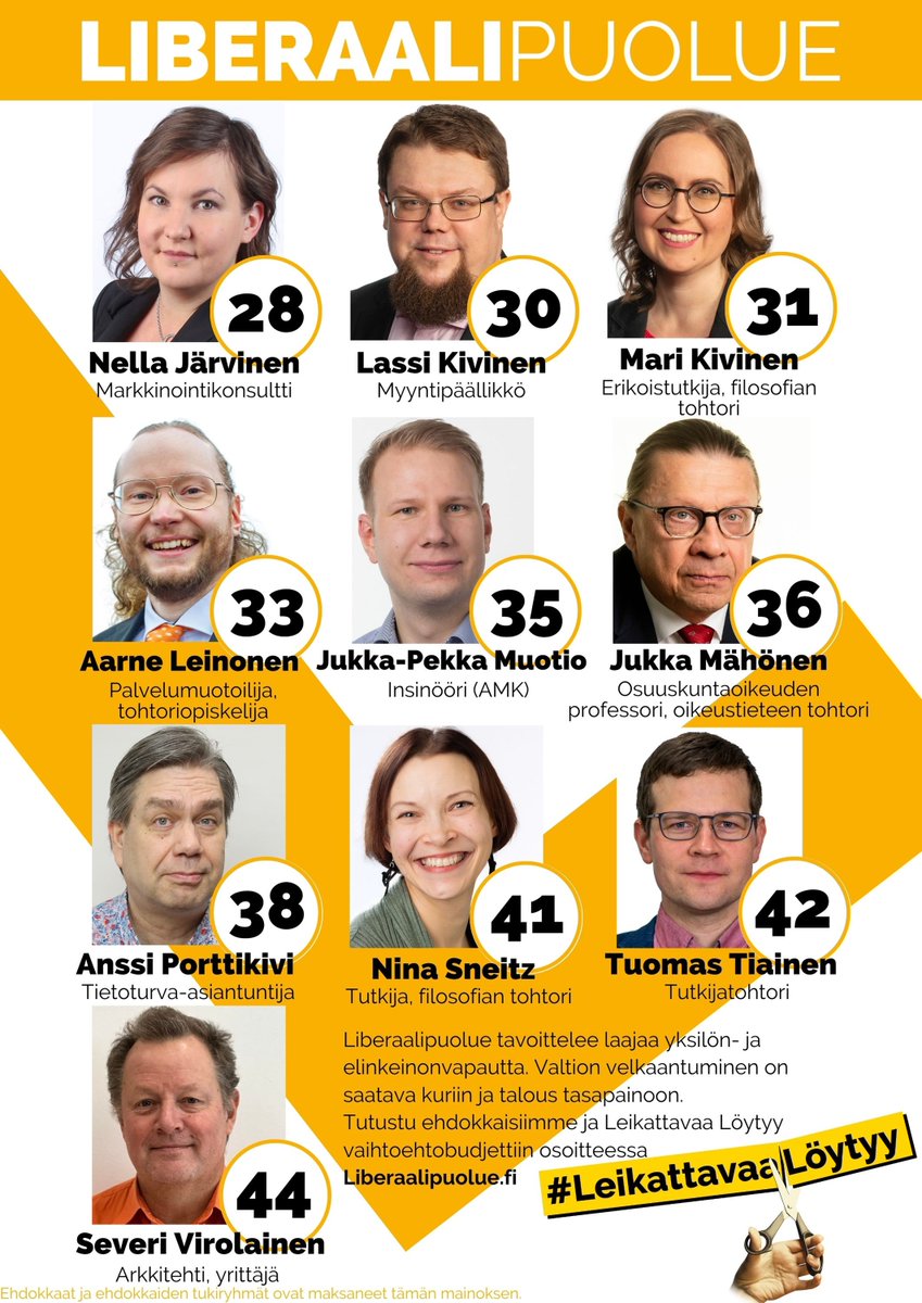 Vaalimainos Helsingin paikallislehtiin. Olen itse <a href="/Liberaalipuolue/">Liberaalipuolue</a> ehdokkaana Helsingissä numerolla 42.