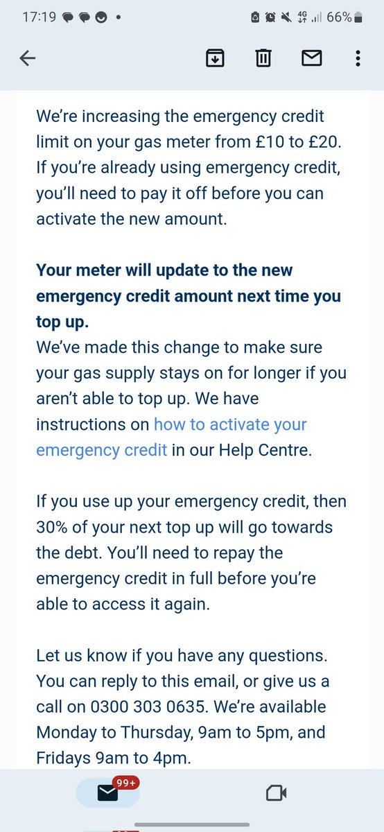 <a href="/MartinSLewis/">Martin Lewis</a> <a href="/itvMLshow/">The Martin Lewis Money Show Live</a> this does not help @BulbUK prepayment customers. Increases emergency credit but you'd have to top up by £60 approx before you can access any of it again?! Not designed by anyone on a #prepaymentmeter, surely.