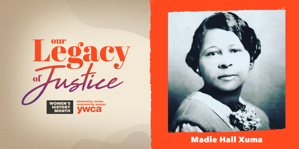 YWCAUSA's tweet photo. From her roles at YWCAs in Winston-Salem, NC &amp; South Africa, followed later by joining @WorldYWCA's Executive Committee, Madie Hall Xuma spent her extraordinary life immersed in global Black women's activism. On #IWD2023, we are proud to celebrate her legacy of justice. #WHM2023 https://t.co/LFXRCzVtWK
