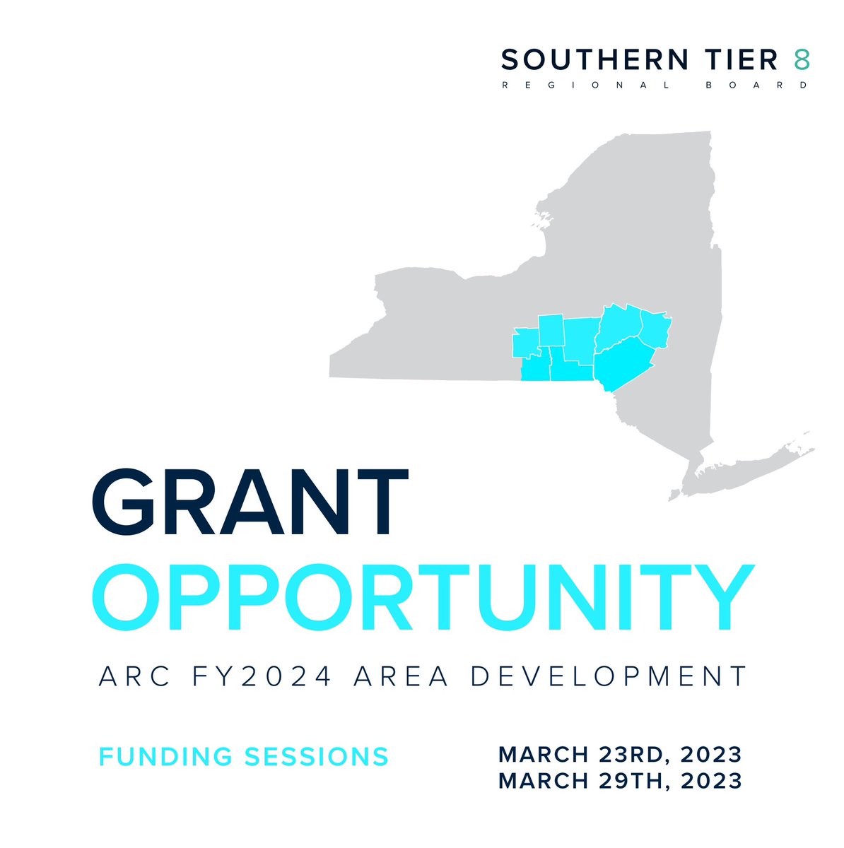 ny_st8's tweet photo. Grant Opportunity Information Sessions on Thursday, March 23rd at 10am and Wednesday, March 29th at 1pm.  Don’t Miss Out and Register Here: https://t.co/QEk4VNx5Gd (https://t.co/QEk4VNx5Gd)
•
#southerntierny #southerntier8 #economicdeveloment https://t.co/IHJCrA9QrP