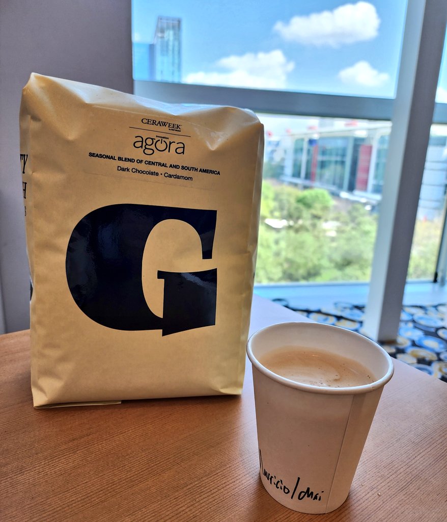 Talking about curated experiences! Even our coffee is special at @CERAWeek #CWAgora #Cardamom  #SeasonalBlend