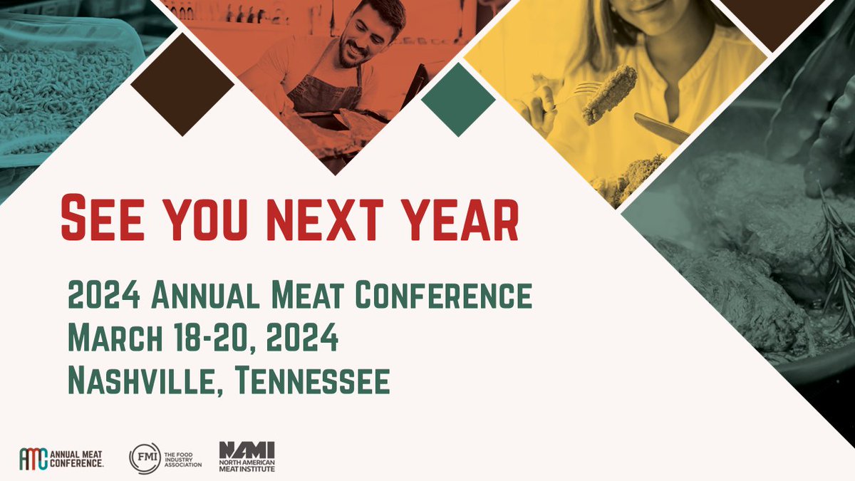 MeatInstitute's tweet photo. Stick a fork in it, the Annual #MeatConference is done! We'll see you next year in Nashville, Tennessee! What was the highlight of the event for you? https://t.co/GoeLIWpDvk