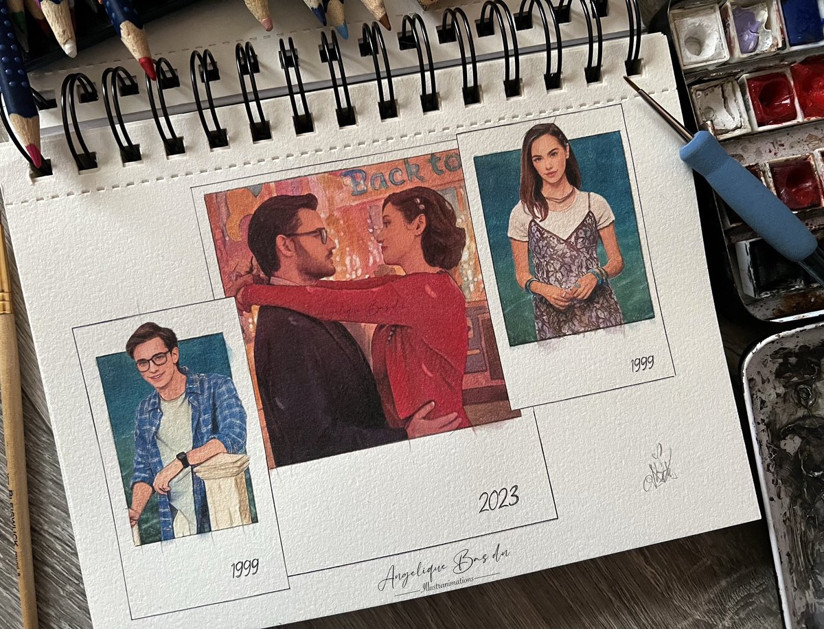Lustranimation's tweet photo. Hi Everyone! Here is the final result of my watercolor and watercolor pencil from « The way Home » 
As I had announced I went for a more cartoonish and non-realistic style, don't hesitate to tell me what you think of this style 🙂🥰 https://t.co/EtbtFa8kl7