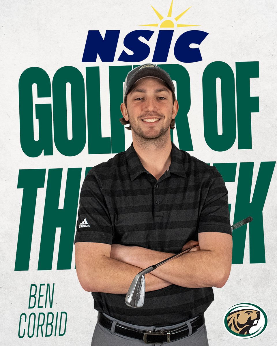 Congrats to Ben Corbid on being named NSIC Golfer of the Week! Corbid shot a 3-under 141 to place second at the Maverick Spring Invite! He was the top finisher from the NSIC and helped lead the Beavers to a second-place team finish!
#GoBeavers #BeaverTerritory #NSICMGolf