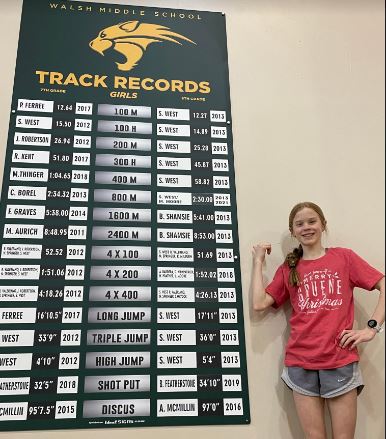 JWalshMS's tweet photo. Congratulations to Ashley Talkington! Ashley broke the school record for the mile in the first meet of the season with a 5:37.93 &amp;  will be going for the 2400 meter record tomorrow 🏃‍♀️🐾💛 #WildcatNation https://t.co/FPZxGLW61u