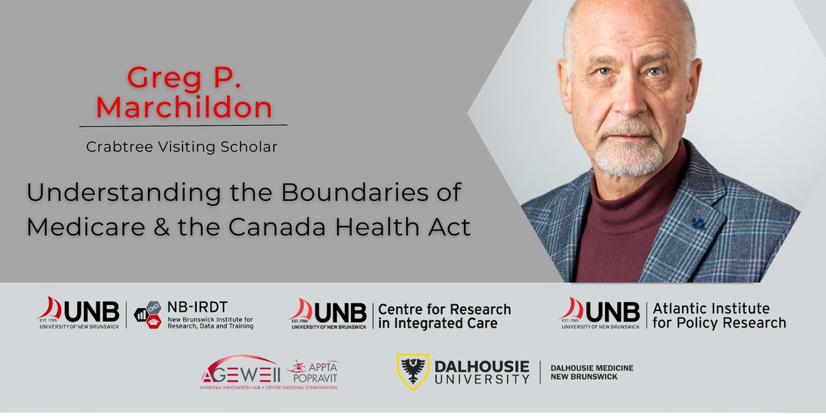Greg P. Marchildon will be joining the <a href="/UNBSJ/">Cynthia </a> and <a href="/DalMedNB/">DalMedNB</a> campus Tuesday, March 14. Reserve your tickets via Eventbrite here: bit.ly/3L4ck0o