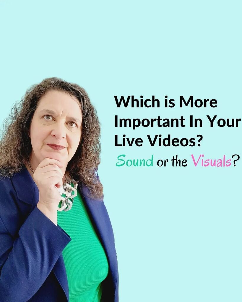 Which is more important in your live videos: the audio or the visuals? The answer may surprise you.

Although it’s true that most people who watch Reels or Stories are watching with the sound off (which is why captions are so important) the quality of yo… instagr.am/p/CpiW8qUJhim/