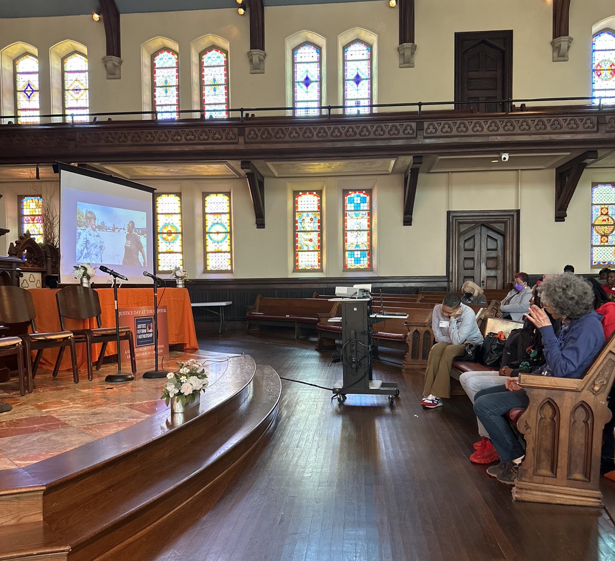 southerncenter's tweet photo. Getting started again with SCHR Client Services Advocate @iamwaleisah’s @werepjustice film "Working in Captivity: A Woman’s Quest to End Slavery in GA" and the panel The High Cost of Living in a Carceral Economy. https://t.co/pCfBCsy3ui https://t.co/RQwvvtAUth