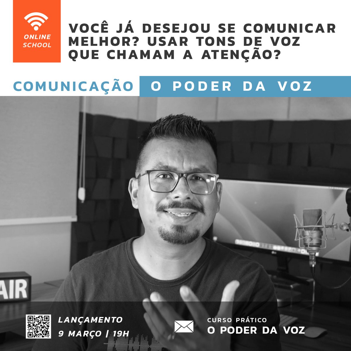daniellocutor's tweet photo. Falar melhor, ter um tom de voz agradável, saber se expressar com qualidade.

Esses são desejos de muitas pessoas. Se você é uma delas, se prepare para o meu Curso de Locução Prático, onde abordaremos tudo sobre comunicação verbal. Use as técnicas de locução para falar melhor! https://t.co/ej031KH6Tf