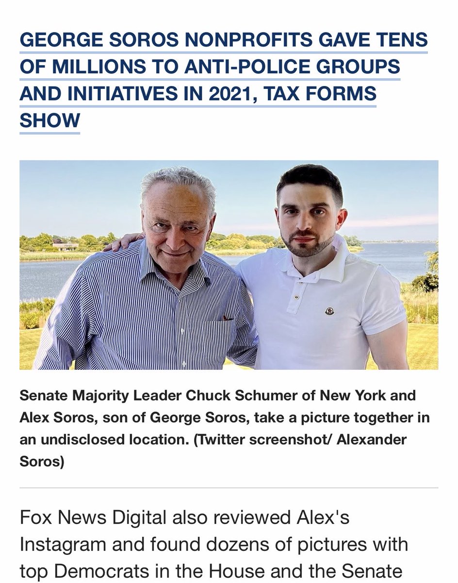 concetta8631's tweet photo. Let this sink in, George Soros' son Alex becomes kingmaker with top Dems, one in particular, Senate Majority Leader - Chuckles Schumer met w/ Soros 9x, Time to #ExpelSchumer https://t.co/zI4vKOXe5H