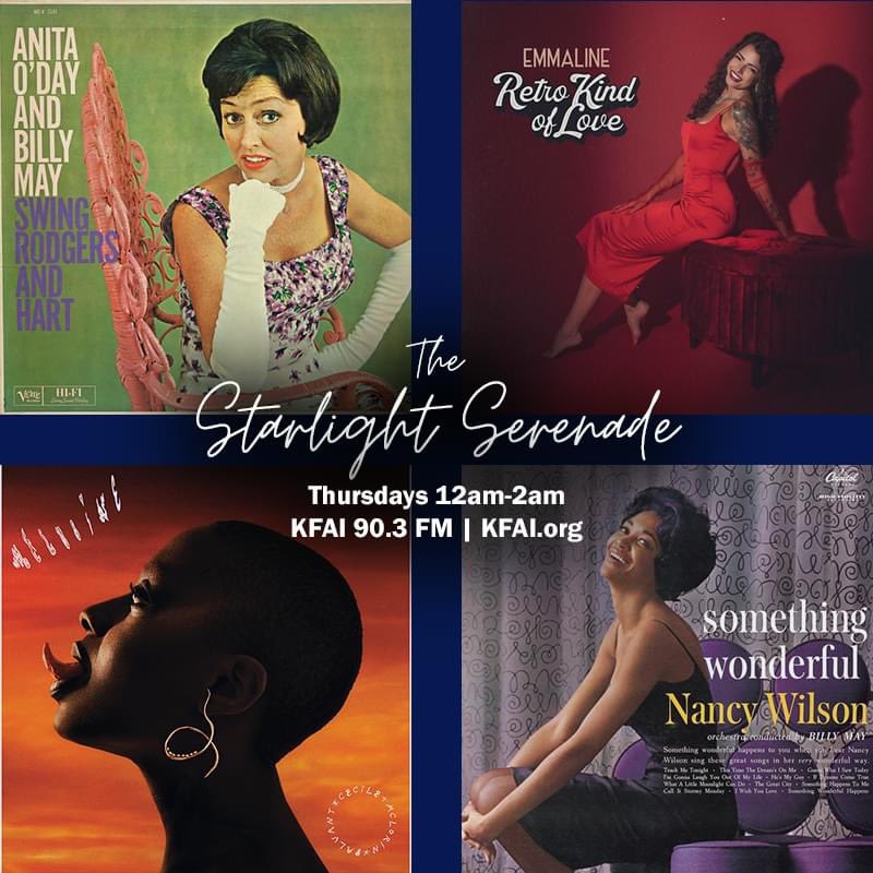 StarlightOnKFAI's tweet photo. TONIGHT:

From Bessie Smith to Samara Joy, Nancy Wilson to Karrin Allyson, Carmen McRae to Kat Edmonson, we're thrilled to spin you 2 hours of music from women who have taken the vocal jazz world by storm throughout the years!

Join me! Midnight central on @kfaiFMradio ⭐️ https://t.co/JUeWRQxAdh