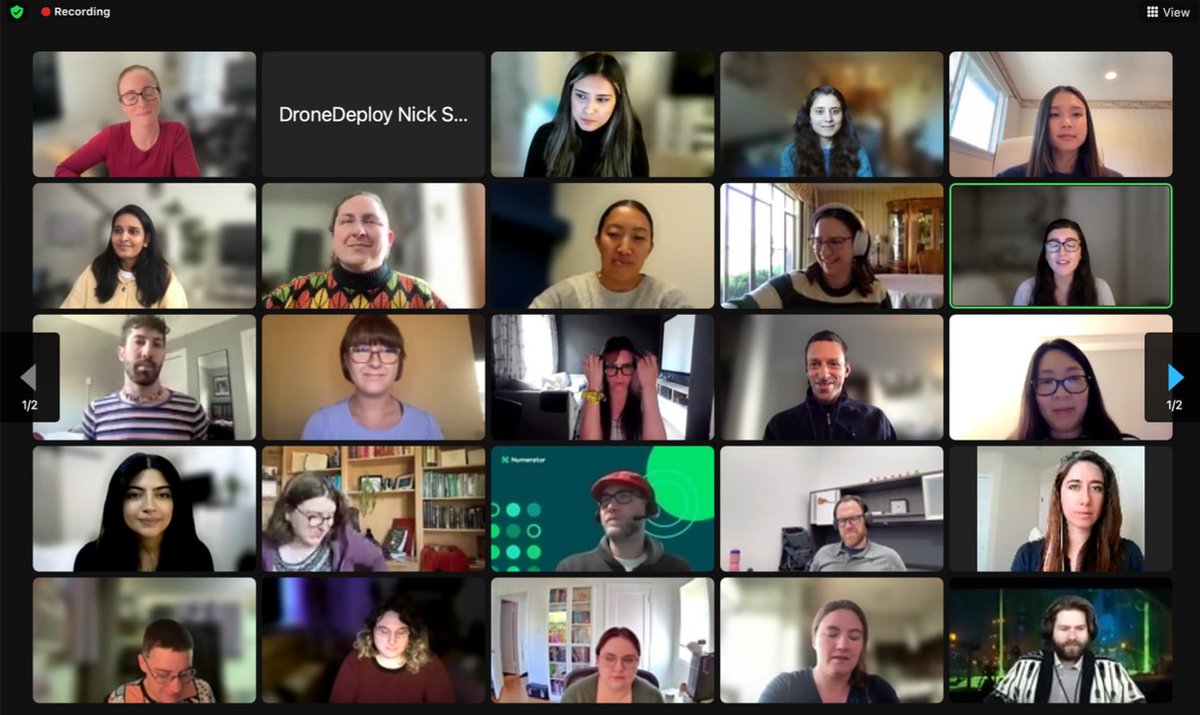 DroneDeploy's tweet image. Last week, we joined @Hackbright&apos;s Virtual Demo Day to help #changetheratio in tech!

During the event we collaborated with other companies to help support the next generation of software engineers!

Learn more here 👉 bit.ly/3ZwtDvf

#internationalwomensday