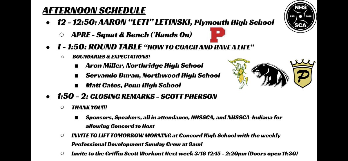 CoachPherson's tweet image. 3rd presentation of the day - Our Guy @LetTwoSix - Showing us APRE for Squat &amp;amp; Bench (after filling up on @ChipotleTweets provided by @Sorinex ) AND YES it’s a hands on session - so eat light &amp;amp; Squat Heavy … or EAT BIG &amp;amp; watch my interns be the demo 🤷‍♂️ 

nhssca.us/event/in-state…