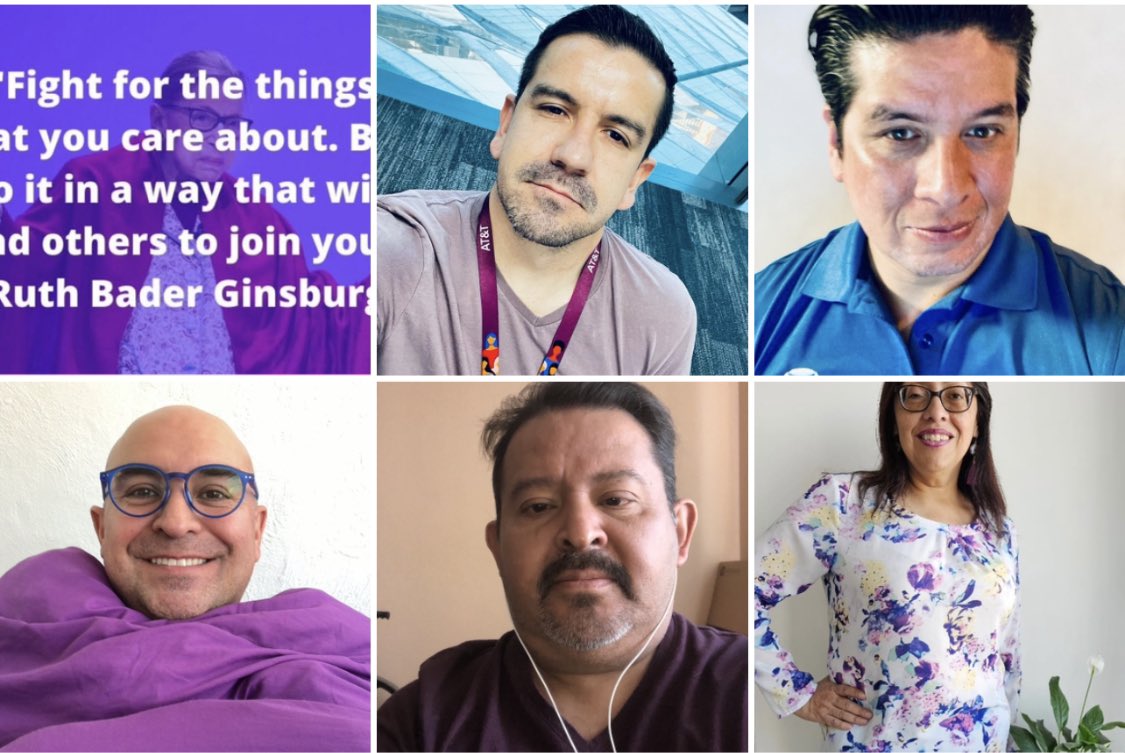 Kelita_cool's tweet photo. Super proud of this amazing team that always support us all, especially on the #InternationalWomenDay they support their female colleagues wearing purple and being #ATTtastic 
@CollectionsMX @EfrainRogel  @JuanCarlossior1 @uguruguras @luiggi_att thanks for being the best leaders https://t.co/rNrSzqciE5