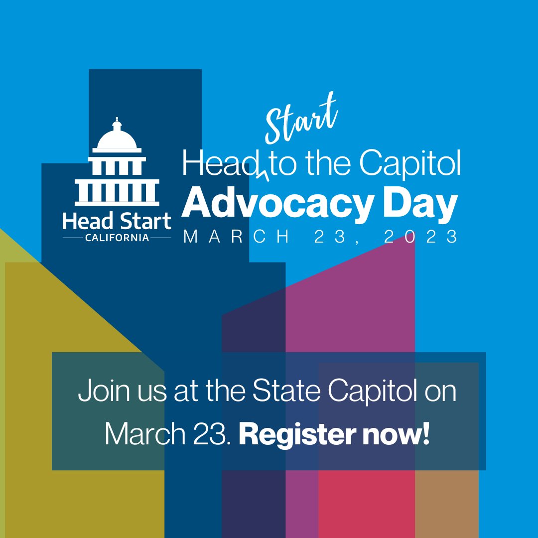 caheadstart's tweet photo. Head Start is going to the State Capitol in Sacramento on March 23. We'll march to the State Capitol, participate in an advocacy workshop, and meet with lawmakers to discuss the value of Head Start to our community. https://t.co/n0kxQDYwE8
#heartofheadstart https://t.co/Bk8pfslEaF
