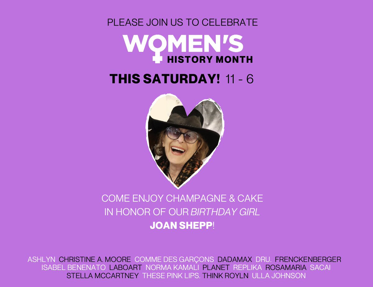 JoanShepp's tweet photo. Join us This Saturday, March 11th for Joan's Birthday!!! https://t.co/O2FEhgayEl