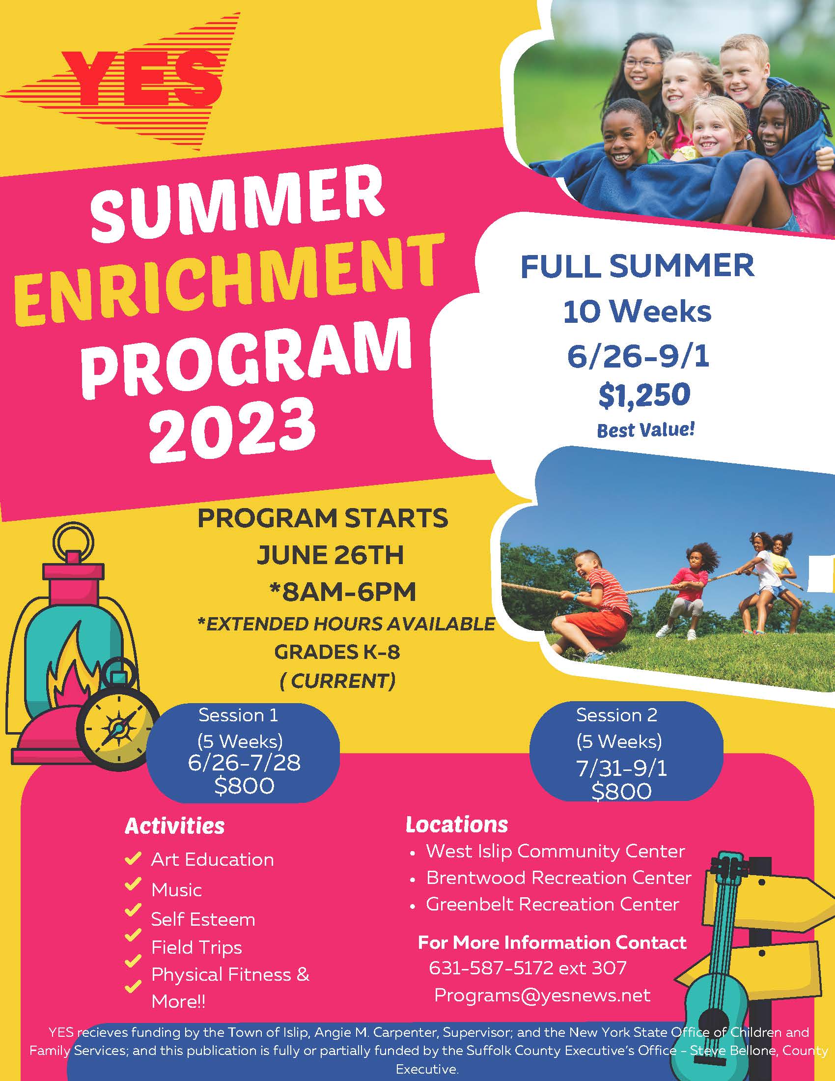 YES on Twitter "Summer Registration has begun. Please call to set up