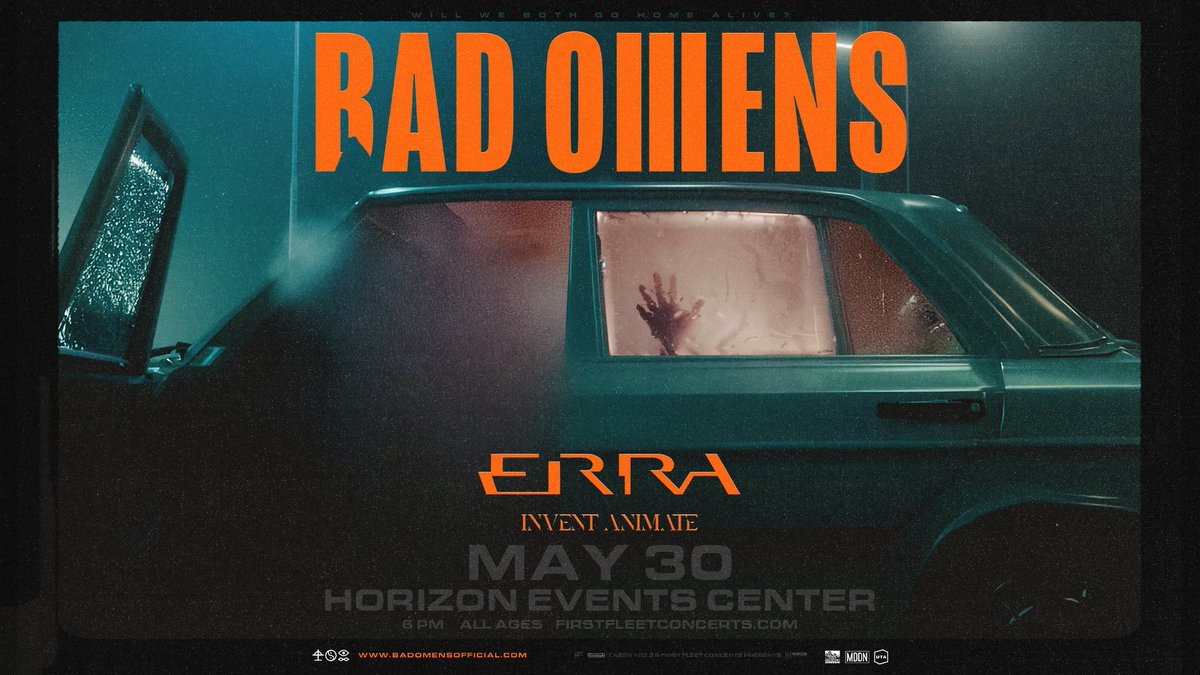 First Fleet Concerts (@firstfleet) on Twitter photo Here’s your chance to see <a href="/badomenscult/">BAD OMENS</a> with <a href="/Erra_Band/">ERRA</a> and <a href="/Invent_Animate/">Invent Animate</a> at <a href="/Horizonsevents/">Horizons events</a> in Clive, Iowa, on May 30th! 🔥
Tickets have been released and are available on our website! ⤵️
🎫 axs.com/events/471119 Here’s your chance to see <a href="/badomenscult/">BAD OMENS</a> with <a href="/Erra_Band/">ERRA</a> and <a href="/Invent_Animate/">Invent Animate</a> at <a href="/Horizonsevents/">Horizons events</a> in Clive, Iowa, on May 30th! 🔥
Tickets have been released and are available on our website! ⤵️
🎫 axs.com/events/471119