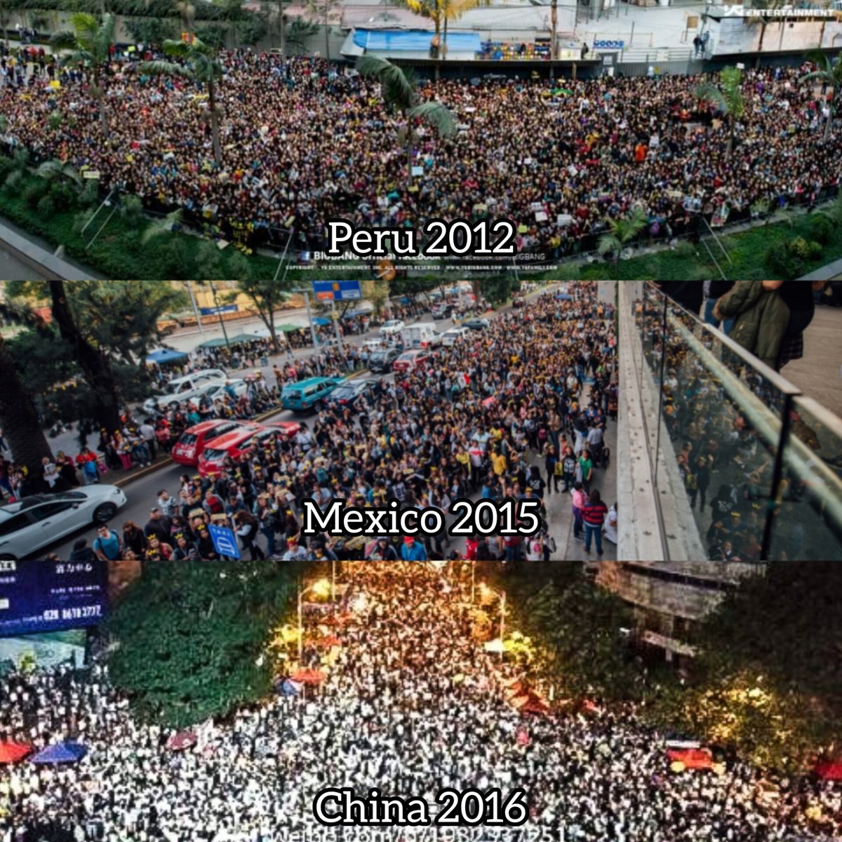 RT @8KLIFE: Thousands of fans waiting to see #BIGBANG on streets in Peru, Mexico and China. https://t.co/nyDGBErLuG