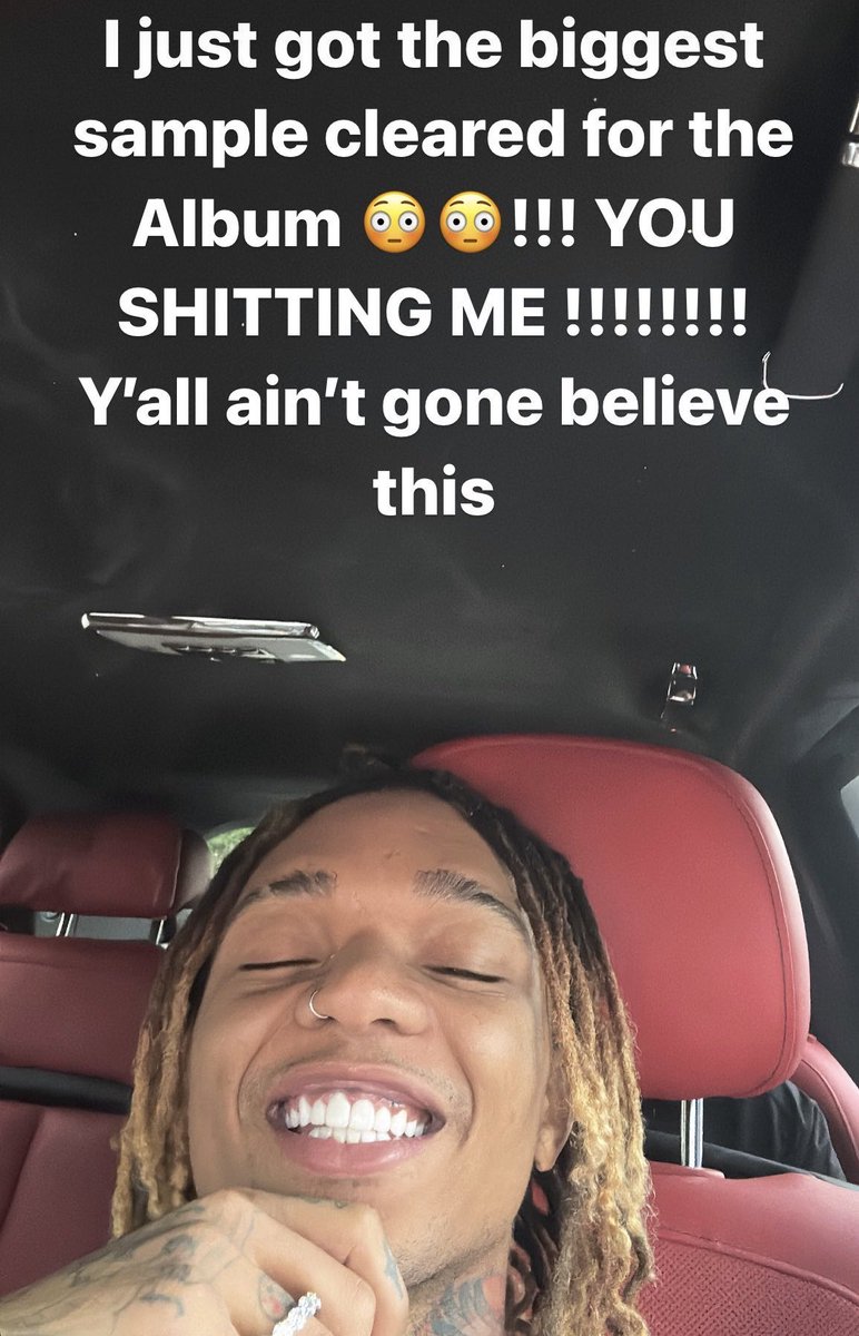 DailyRapFacts's tweet image. Swae Lee says he just got “The Biggest Sample Cleared” what sample do y’all think it is?!