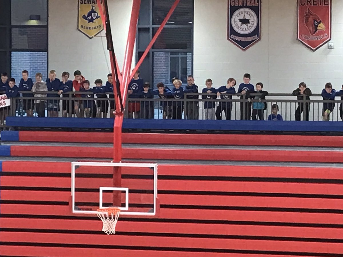 rischeds's tweet photo. CBA getting a chance to check out practice and send the boys off to state! Pretty cool for the littles to experience this. Good luck CARDS!!! https://t.co/hAMcNO9LRe