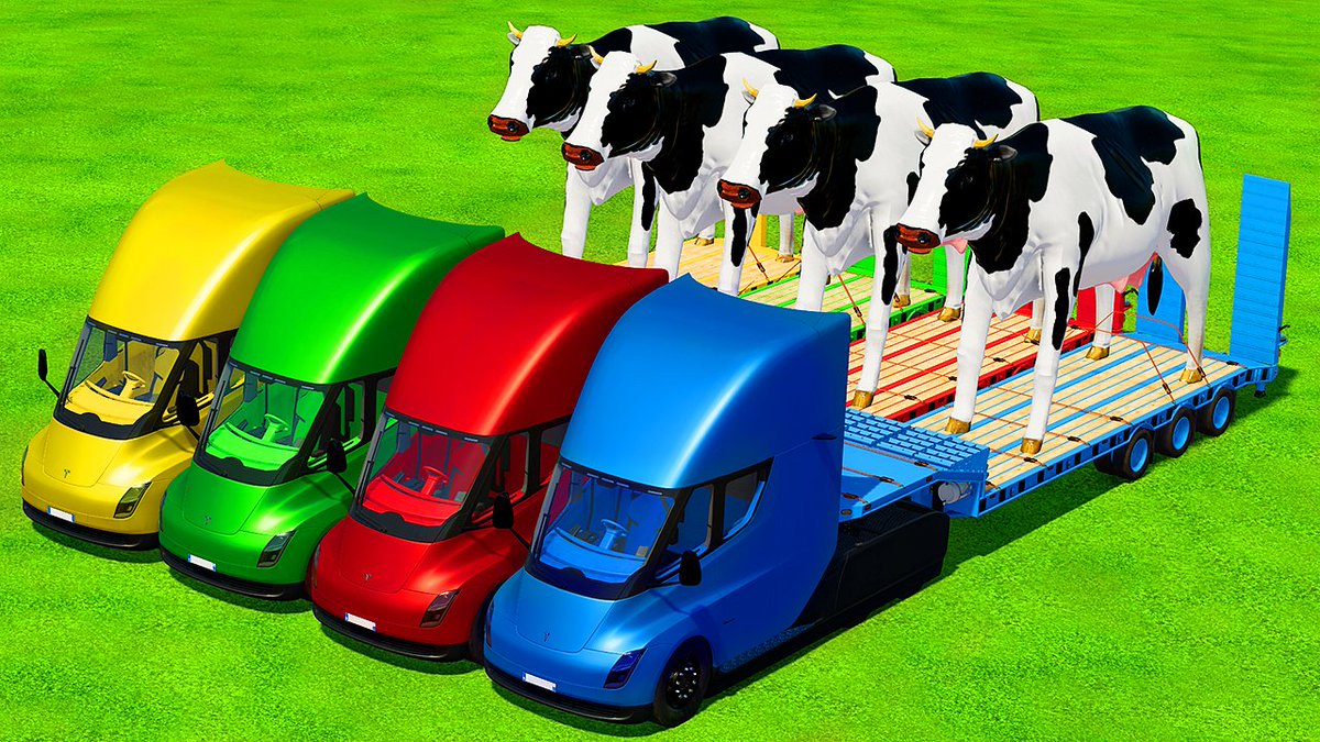 Do you want to know how to transport cows in Farming Simulator 22 ?
youtu.be/zEpZo2UtLSo

Today I will teach you how to transport large cows with Tesla trucks. 

#Tesla #Truck #farm #farming #cow