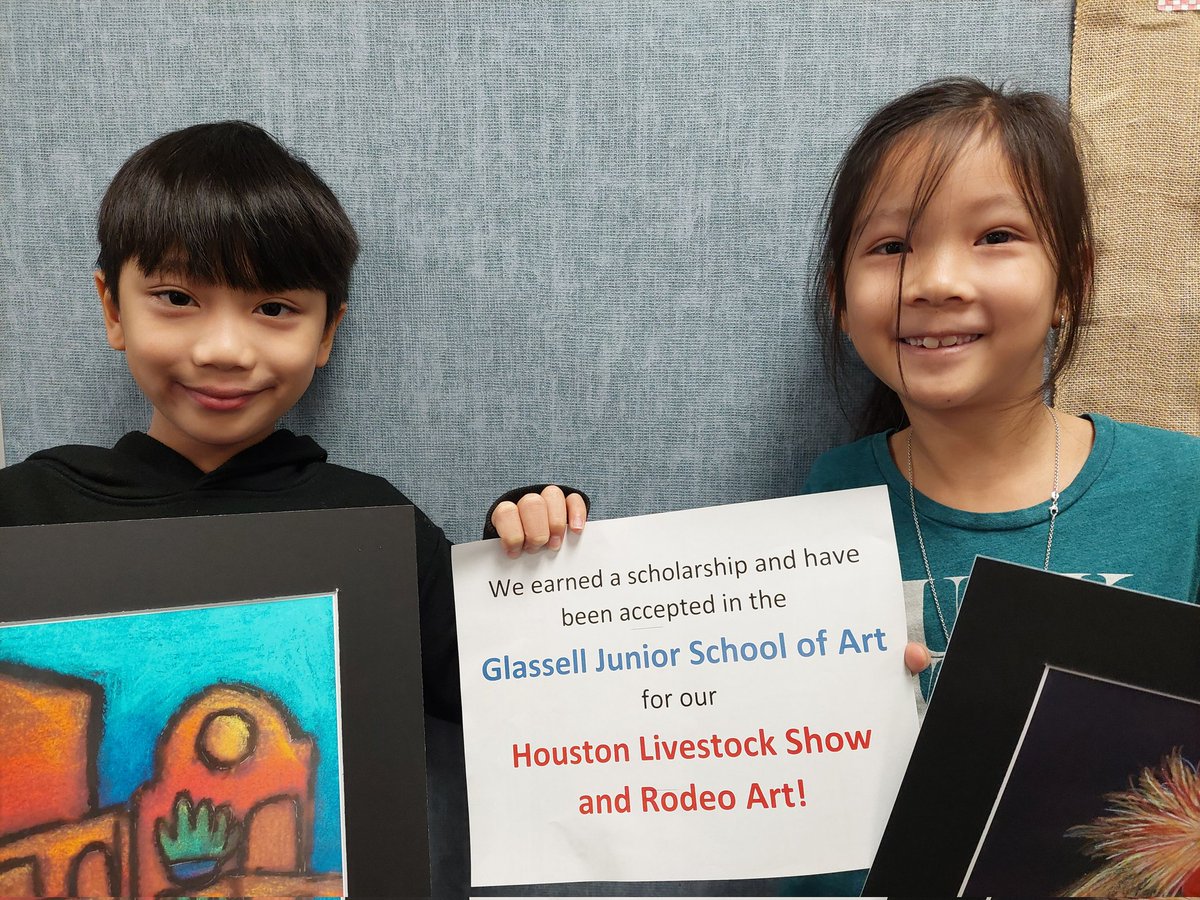 Woohoo! 2 of our <a href="/BlackshearKISD/">Blackshear Elem.</a> art students received scholarship to a summer class at the Glassell School of Art. What an opportunity!  Can't wait to see what exciting things they get to make!  <a href="/kleinfinearts/">Klein ISD Fine Arts</a>