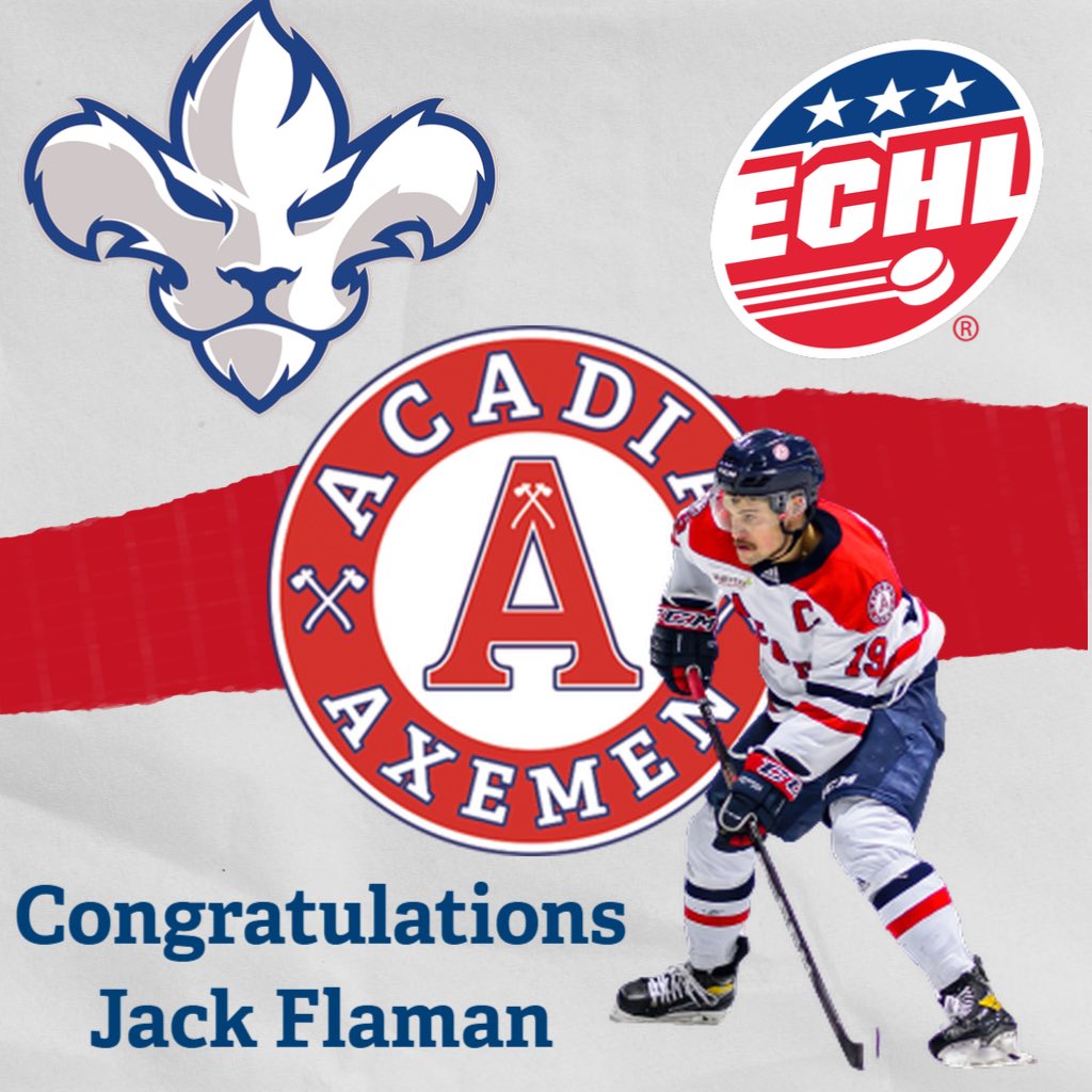 Congratulations to @acadiaathletics Axemen Captain Jack Flaman on joining the #ECHL’s Trois-Rivières Lions!

All the best Jack, we’ll be cheering loud and proud for you in Wolfville!

#AcadiaPride #ForeverAnAxemen