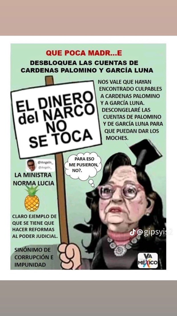 Amina_maktub's tweet photo. @DeniseMeadeG @SCJN 🇲🇽🇲🇽🇲🇽🐝
Diré poco con mucho significado:
Esa efusiva forma de defender a una servidora corrupta, solo indica que la defiende otra igual #oPeor.
#ElApellidoLoDiceTodo https://t.co/Ay9adNMcV3