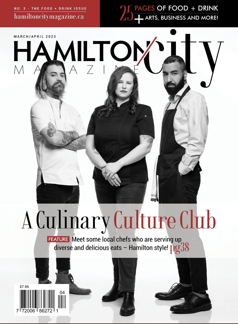 cmojacks's tweet photo. Not all rockstars play guitar, but sometimes - like the chefs on the cover of @HamCityMagazine  - they have mad knife skills.  Look for the new Food+Drink issue next week. https://t.co/maBKV365V3