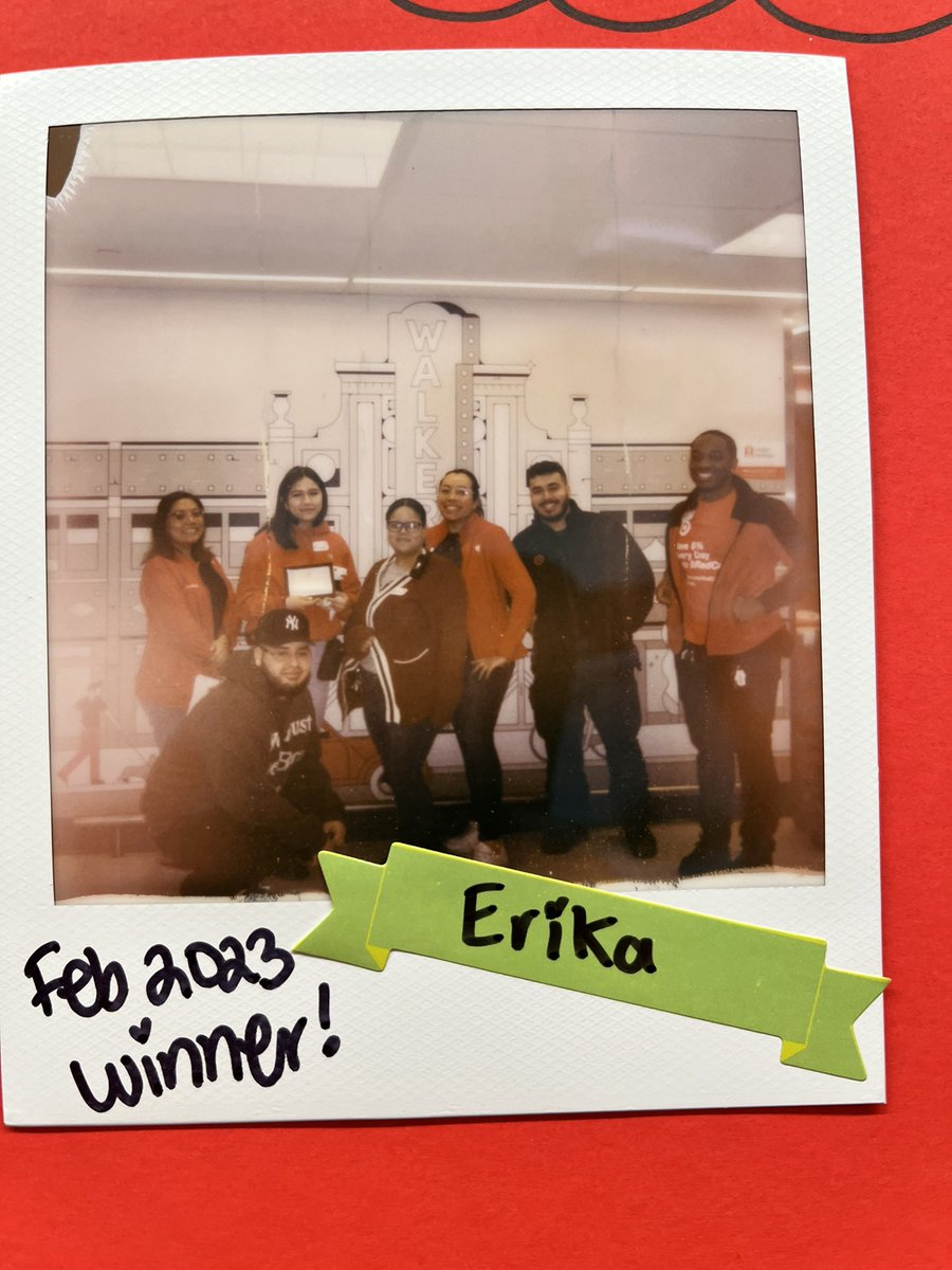 LeslieTGT's tweet photo. Congratulations to our TM Erika for winning the #February #YouMakeTarget award! Despite being at Target for a short time, she has made a huge impact 🥇🏆 #CareGrowWin #T3276 https://t.co/adp84jo3Cw