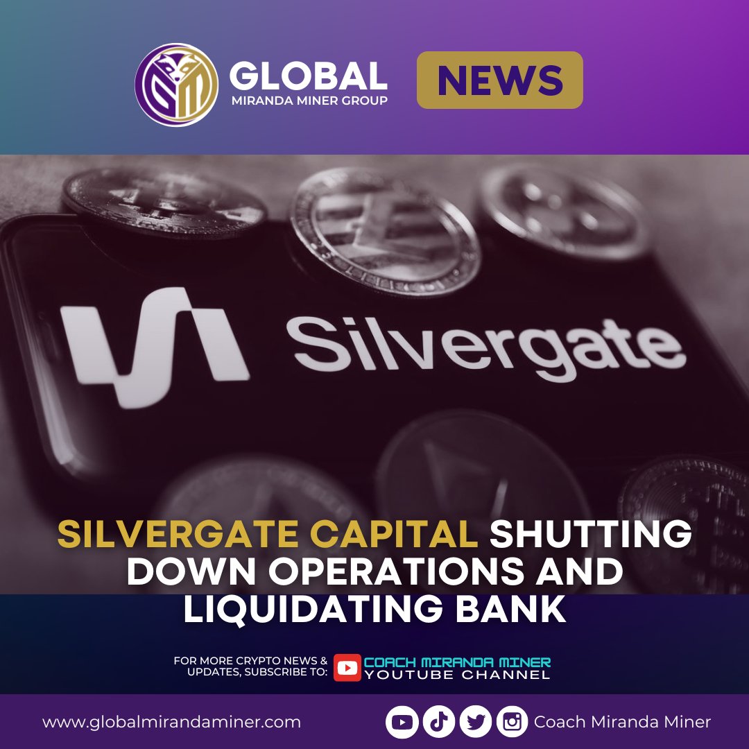 gmmg_official's tweet image. 🚨 [JUST IN] Silvergate Capital, one of the crypto market's top banks, is shutting down.

🔗 Subscribe to our YT channel for more news and updates: youtube.com/@CoachMirandaM…

📌 News here: cnb.cx/3FbmYyB

#GMMGNews #Silvergate #ShuttingDown