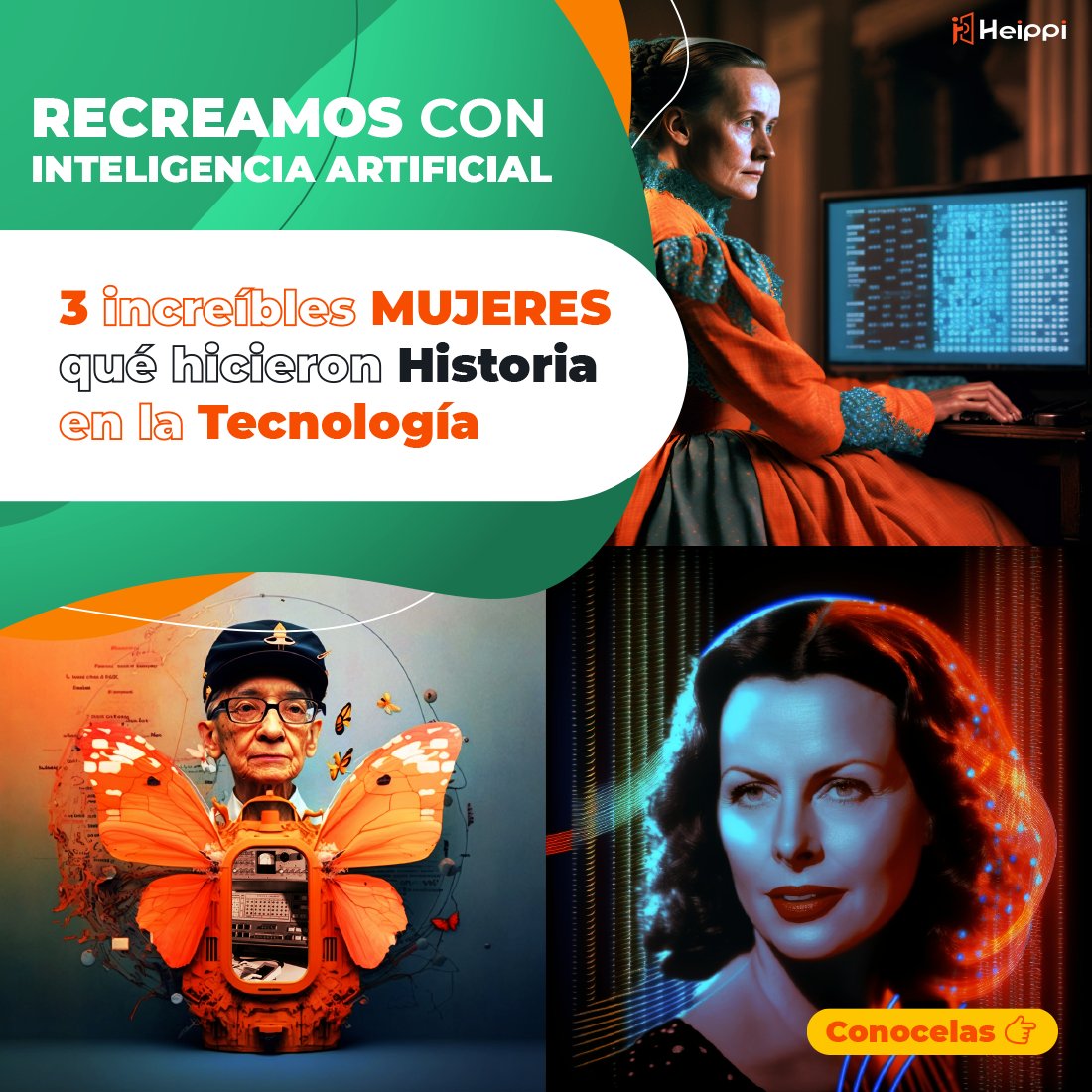 heippicom's tweet photo. Celebramos con alegría por las #Mujeres del mundo 🥳
👩👩🏻👩🏽👩🏼👩🏾
¡Admiramos sus luchas por aportar a la sociedad!
Hoy, con ayuda de #InteligenciaArtificial 🤖 hacemos un homenaje a #3MujeresExtraordinarias con gran legado en la #Tecnología https://t.co/JrczcxZTNy