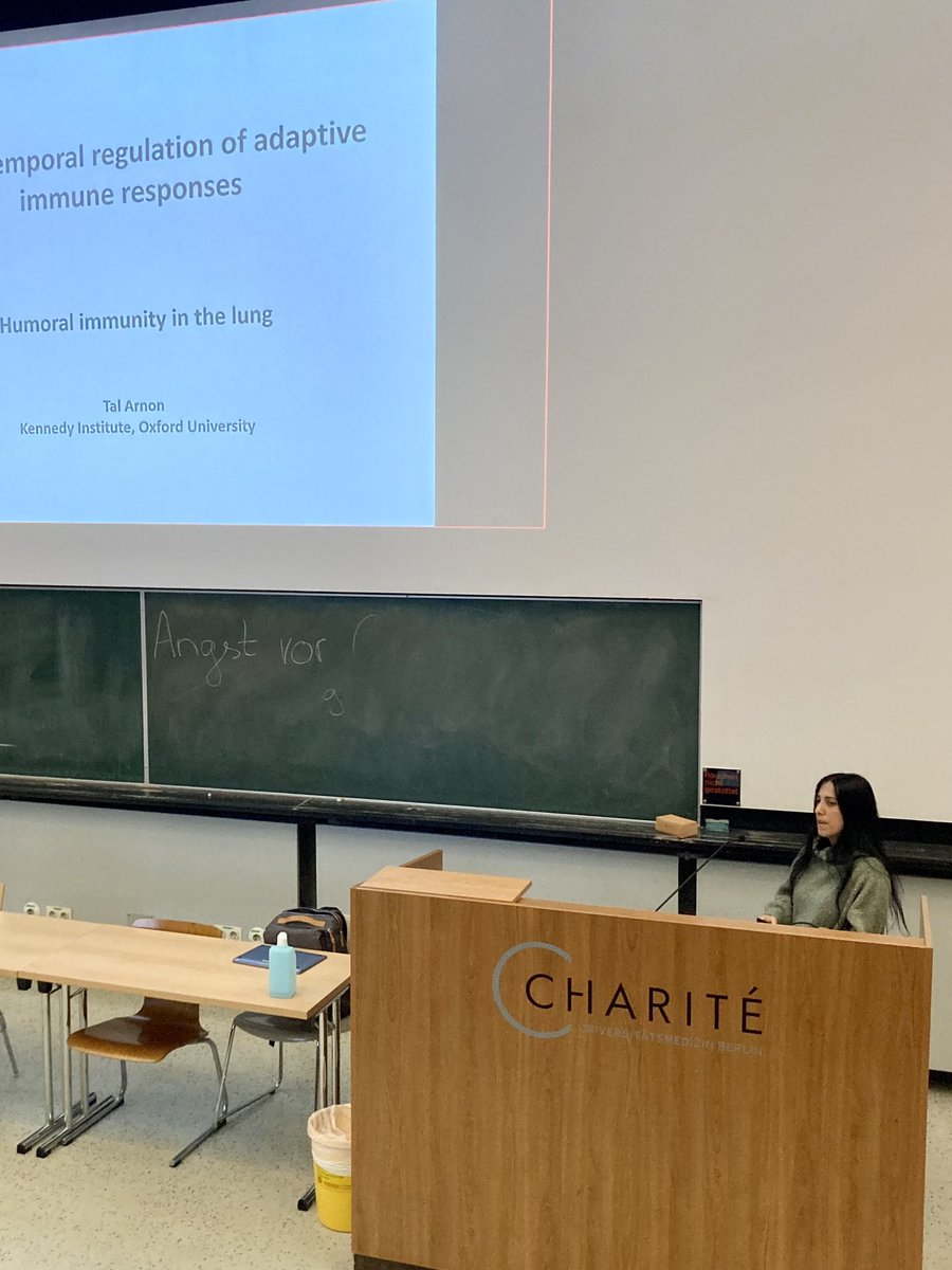 This week we had the pleasure to have Tal Arnon <a href="/Tal_Arnon_Lab/">Tal Arnon</a> from <a href="/KirOxford/">Kennedy Institute of Rheumatology</a>  visiting us <a href="/ChariteBerlin/">Charité - Universitätsmedizin Berlin</a> <a href="/MicrobioCharite/">Microbiology, Infectious Diseases & Immunology</a>. Exciting insights into the spatiotemporal regulation of humoral immunity in the lung.