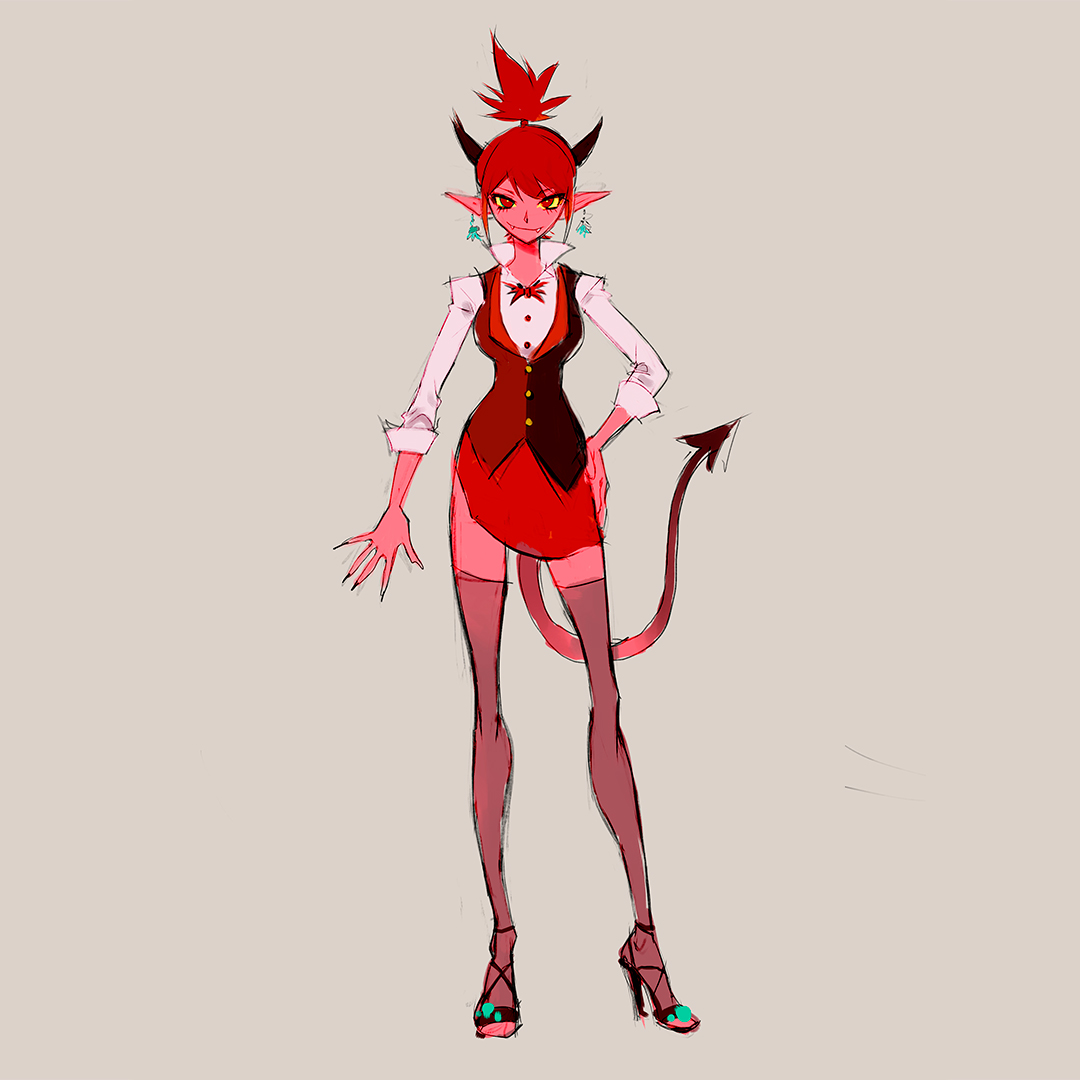 HellishGambler_'s tweet photo. Project: Lust Casino - Blackjack
Concept Art - Full Body
Artist: @ghosht17
 
#conceptart #digitalart #characterdesign #oc #originalcharacter #demongirl #animegirl #indiedev #gamedev #indiegamedev https://t.co/9tKshxTlYh