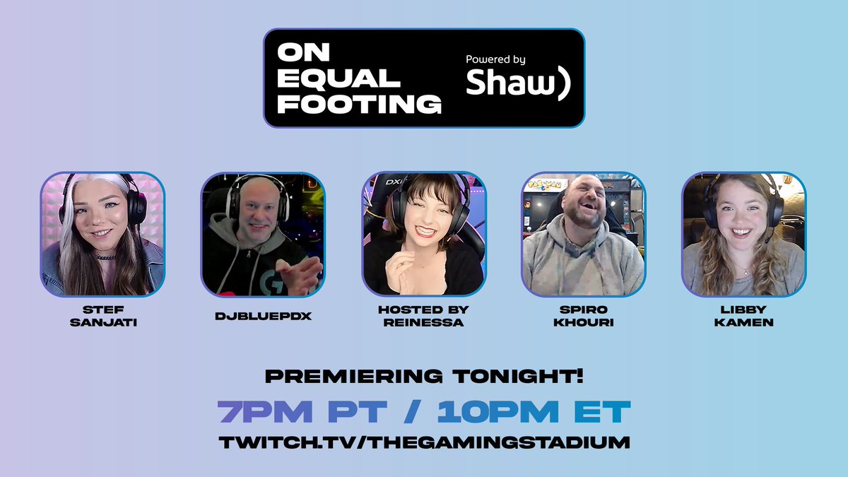 Happy #InternationalWomensDay! 

Join us tonight at 7pm PT on our Twitch channel for <a href="/ShawInfo/">Shaw Communications</a>’s On Equal Footing: a roundtable discussion about equality and inclusivity in the esports and gaming community!