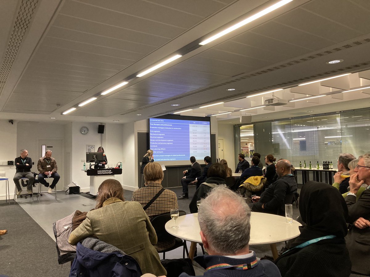 Discussing how to overcome the construction industry skills shortage <a href="/UniWestminster/">University of Westminster</a> #IWD2023 together <a href="/StrideTreglown/">Stride Treglown</a>