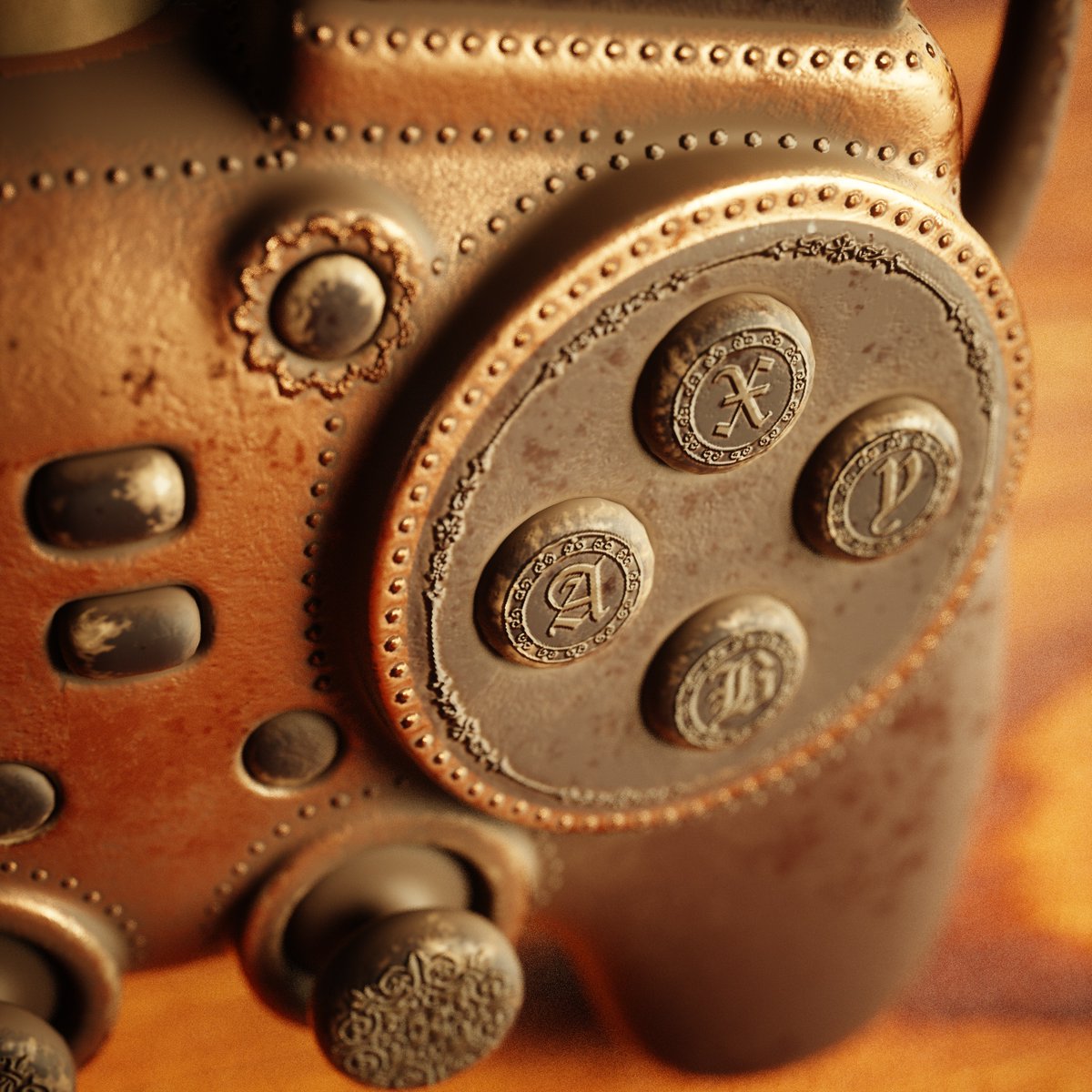 M_Halawany_'s tweet photo. Want to see some beautifully useless game controllers?
Check out my latest 3D art project on Behance! (LINK IN BIO)
#beautifullyUseless #ArtOfControl #Steampunk #substancepainter #c4d #gaming https://t.co/RC6lquoG9a